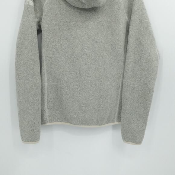 North‎ Face Sweater Womens Large Gray Crescent Sunshine 1/4 Zip Hoodie Outdoor - Picture 11 of 12